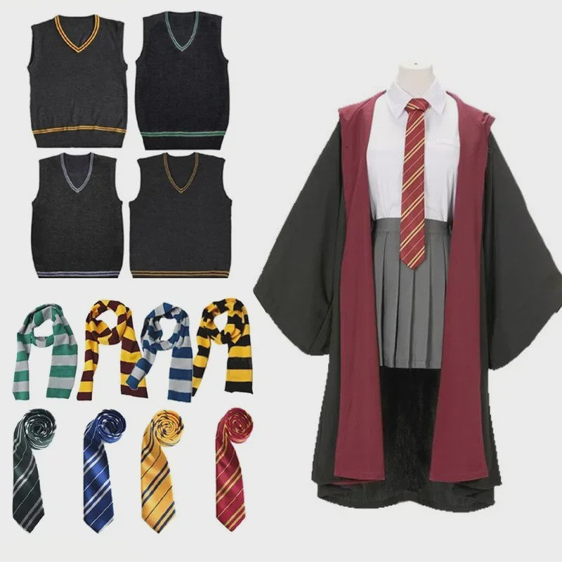 Harry Potter Cosplay Kostuum Set - Volwassenen & Kinderen - Gryffindor & Slytherin