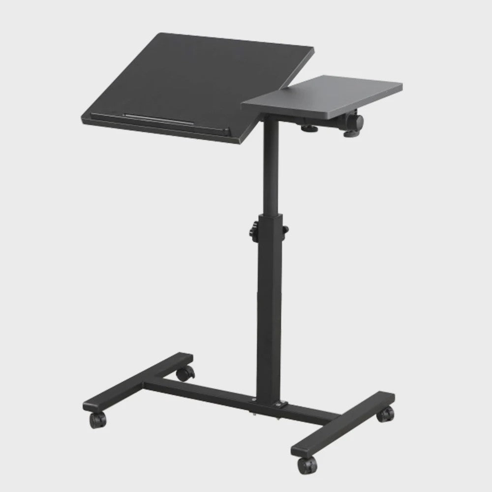 Verstelbare Laptoptafel op Wielen - Inklapbaar & Mobiel Sta-bureau voor Bed en Bank