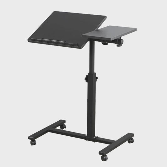 Verstelbare Laptoptafel op Wielen - Inklapbaar & Mobiel Sta-bureau voor Bed en Bank