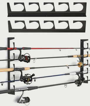 Set van 2 Vishengelhouders voor Wand- en Plafondmontage (Totaal 10 Hengels)