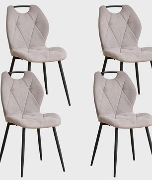 Set Eetkamerstoelen Nordic Stijl - Comfortabel Velvet met Metalen Poten (Per 2, 4 of 6)