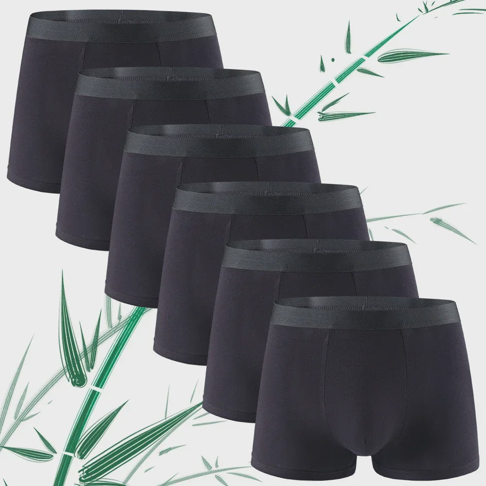 Set van 6 Bamboevezel Boxershorts voor Heren - Zacht, Ademend en Comfortabel