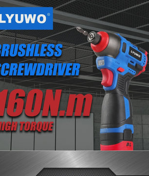 LYUWO Accuschroefmachine 16V Brushless - Krachtige 160Nm Impact Schroefmachine