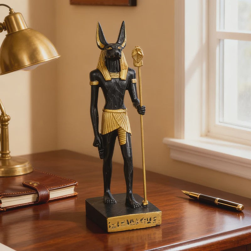 Anubis Beeld - Egyptische Mythologie Hars Decoratie voor Woonkamer, Slaapkamer & Studiekamer