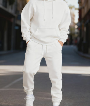 Unisex Fleece Hoodie Set - Casual Sportkleding voor Heren & Dames