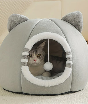 Knus Kattenmandje met Zachte Mat - Een Veilig Nest voor Jouw Kat