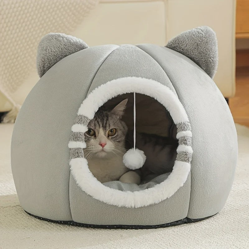 Knus Kattenmandje met Zachte Mat - Een Veilig Nest voor Jouw Kat