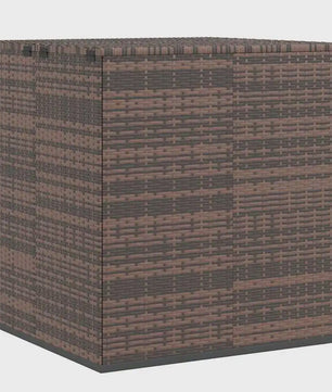 Bruine PE Rotan Kussenbox 100x97.5x104 cm - Weerbestendige Tuinopbergbox