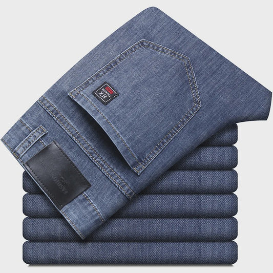Comfortabele Stretch Jeans Heren - Elastisch Katoen voor Zakelijk en Casual Gebruik