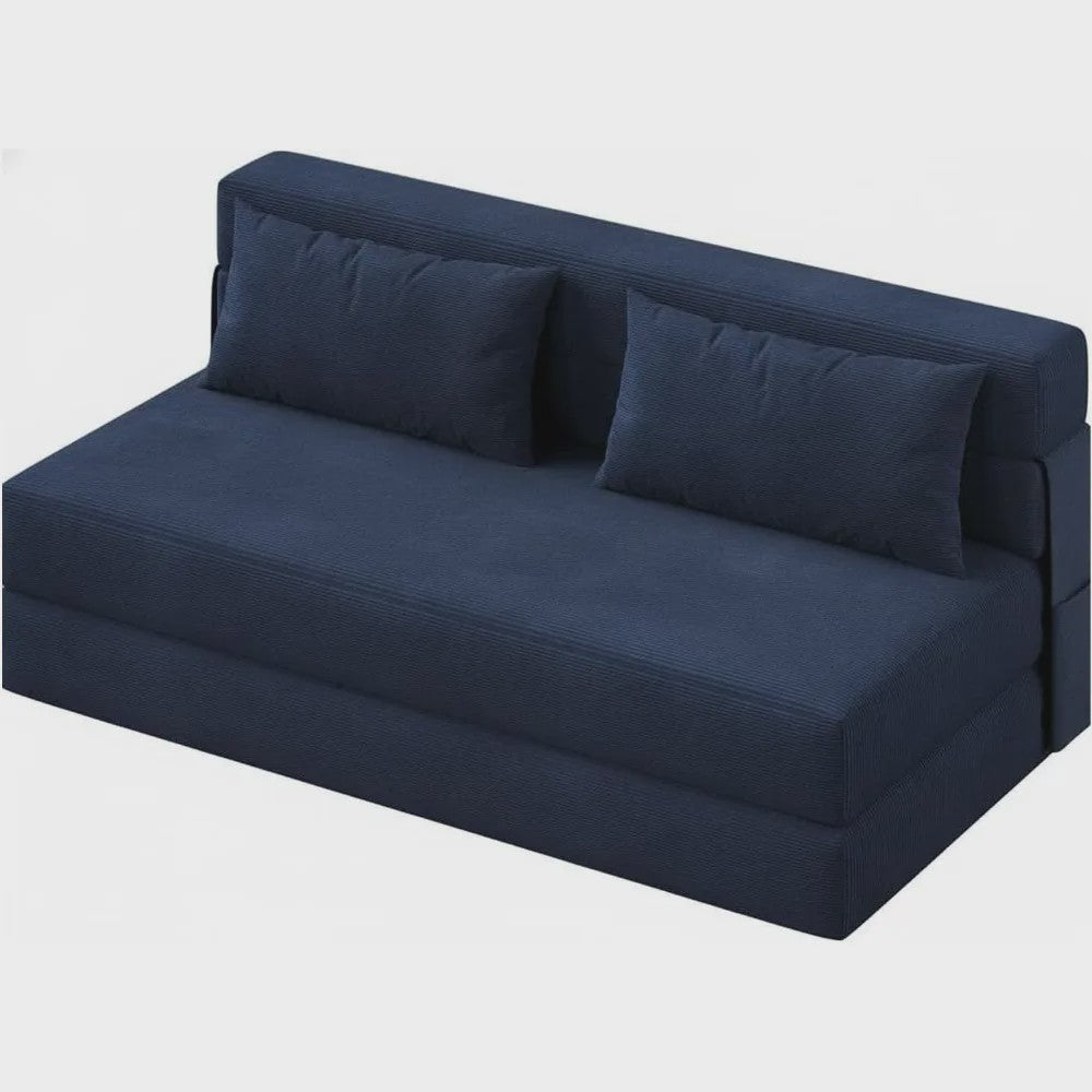 2-in-1 Fluweel Slaapbank - Comfortabele 2-zits Bank met Afneembare Hoes
