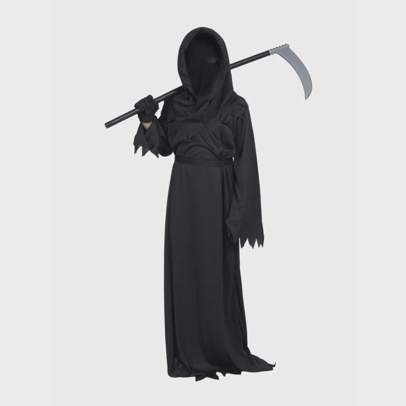 Grim Reaper Kostuum Halloween - Doodskostuum met Kap en Zeis voor Volwassenen