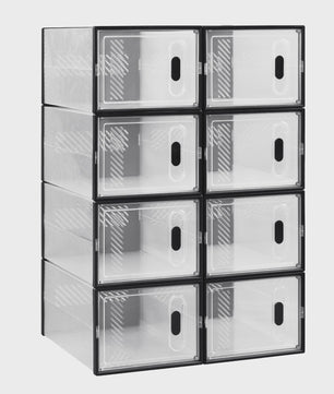 Stapelbare Transparante Schoenenboxen met Magneetdeur - 8, 12 of 18 Stuks