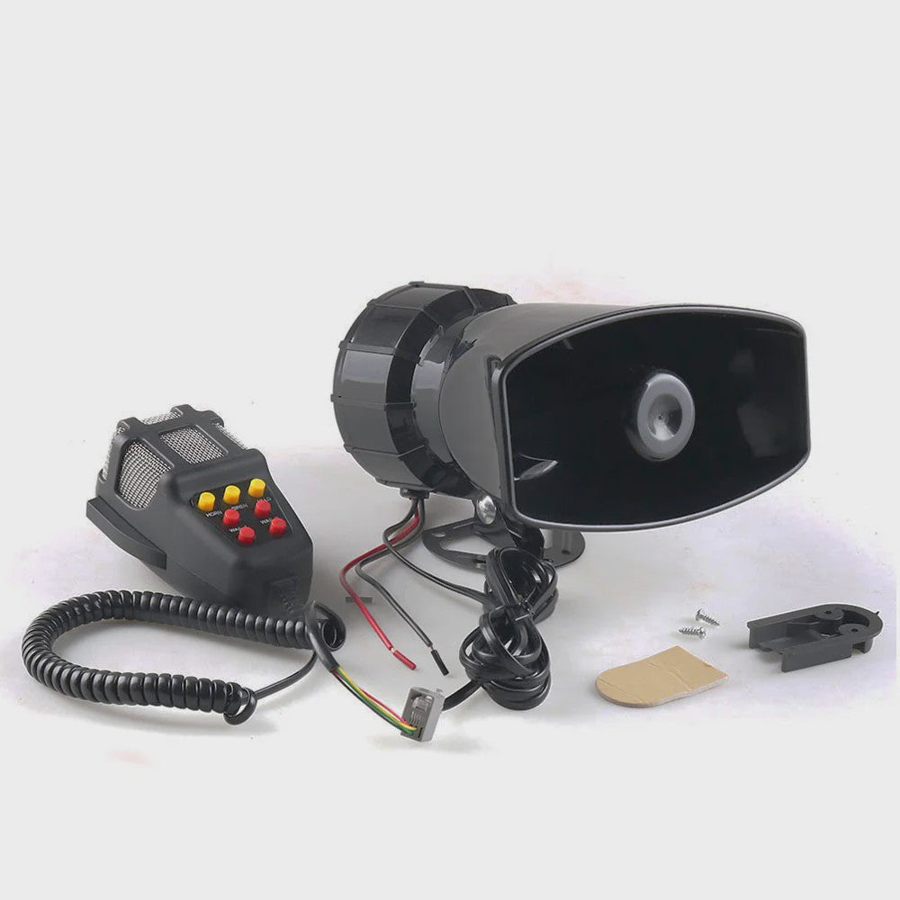 Krachtige 120DB Auto Sirene Luidspreker met Microfoon - 100W 12V Alarm Claxon Hoorn