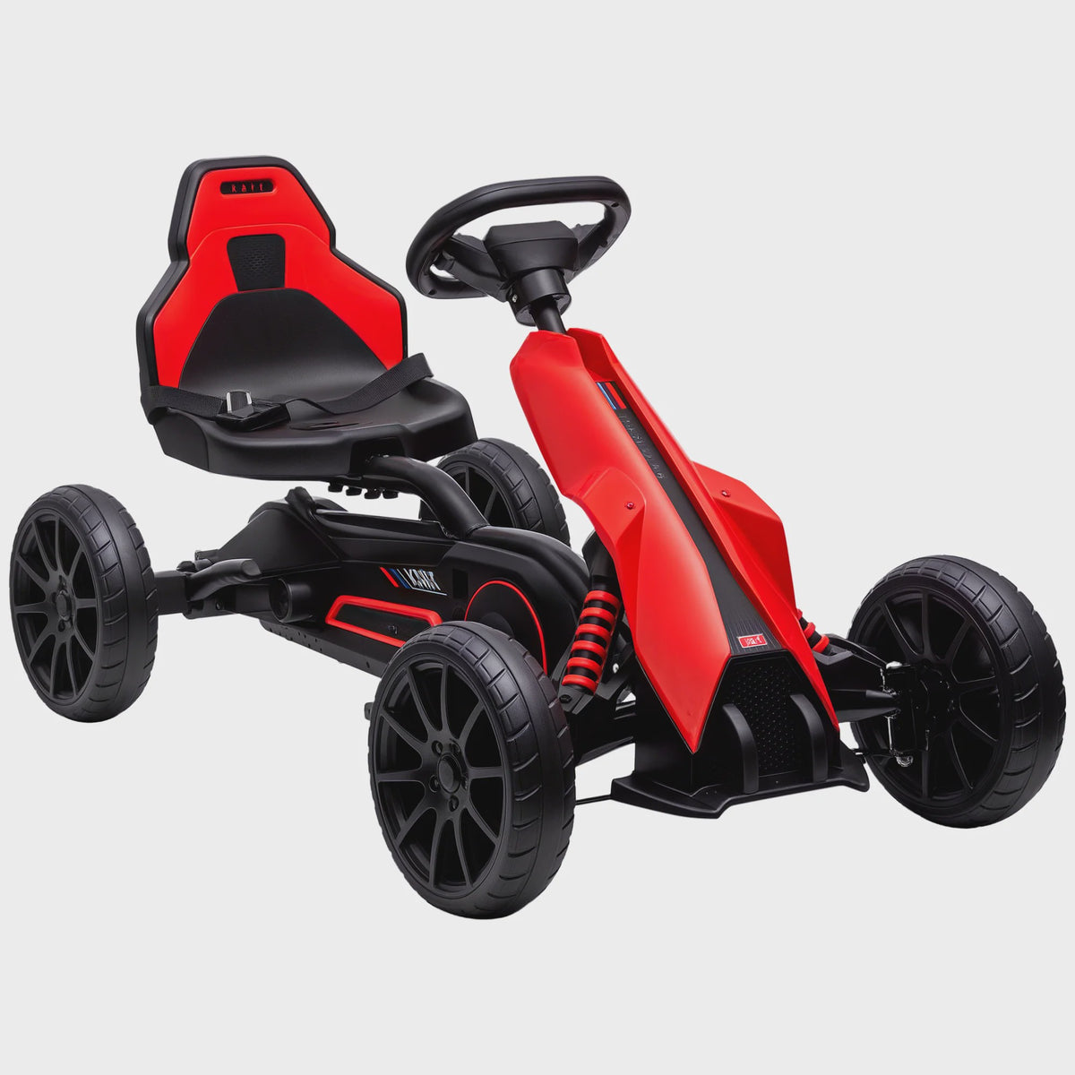 Kinder Trappen Go-Kart met Verstelbare Stoel en Stille EVA Wielen