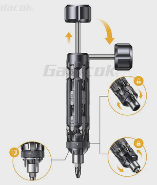 Galacok 19 in 1 Multi Bit Screwdriver S1 EDC Magnetic Screwdriver Tool Gifts for Men Portable Repair Tool Kit for Home Repairs