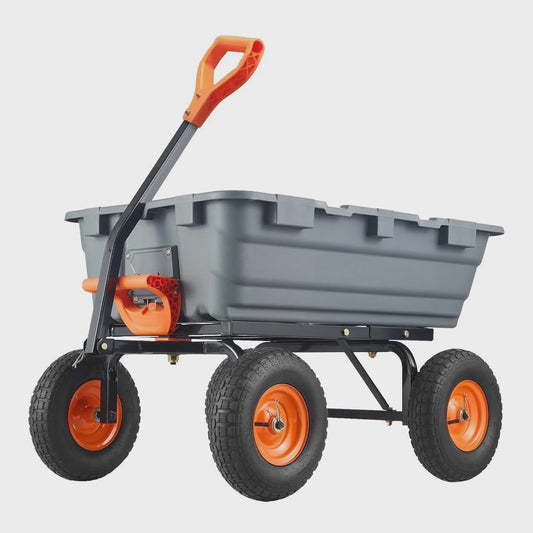 Poly Tuin Kipkar met Stalen Frame en 2-in-1 Handvat - 360kg Laadvermogen