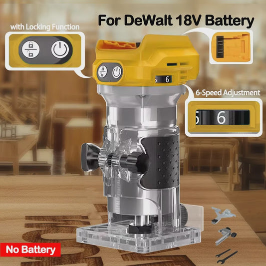 Accu Freesmachine voor Houtbewerking - Compatibel met DeWalt 18V Batterijen
