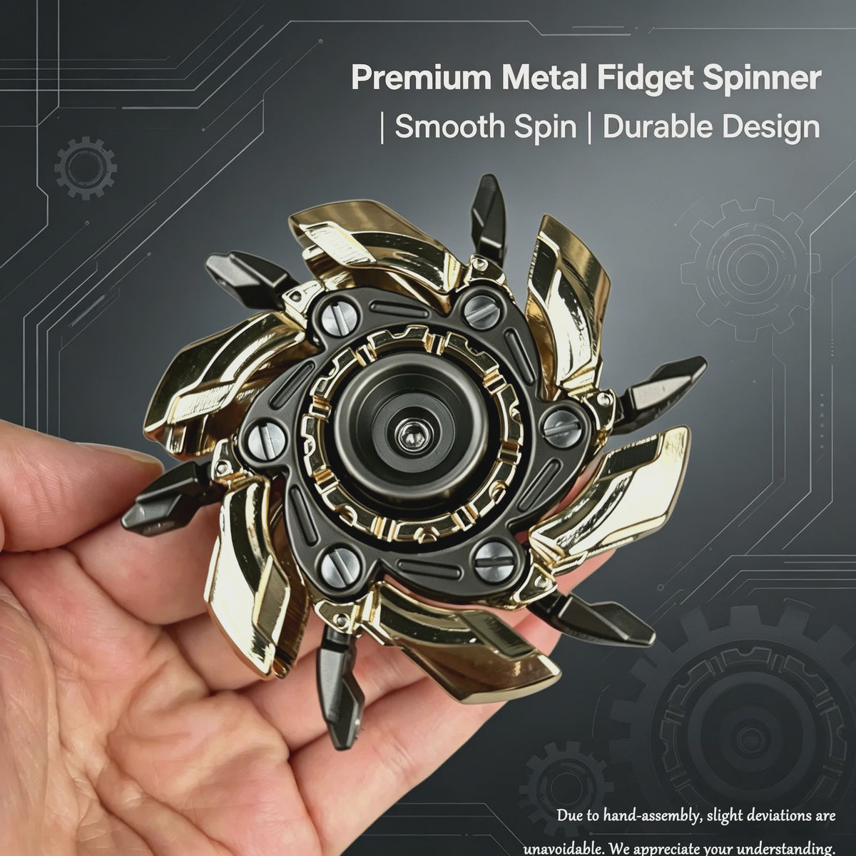 Premium Metalen Deformeerbare Fidget Spinner - EDC Hand Spinner voor Volwassenen - Anti-Stress Vingertop Gyro Speelgoed