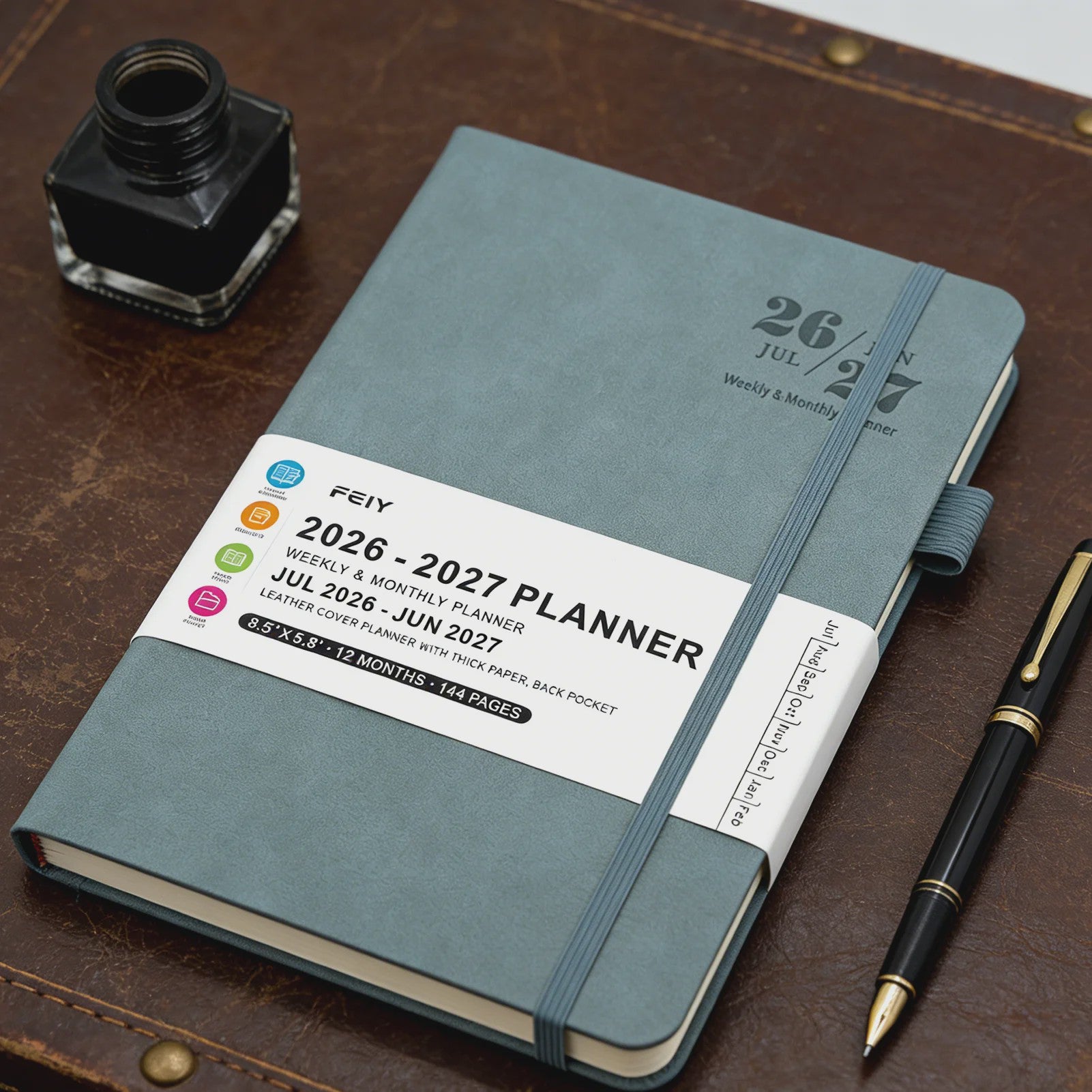 Minimalistische A5 Planner 2026-2027: Dagelijks & Wekelijks Boek voor Werk en Studie