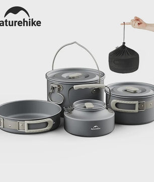 Naturehike Ultralichte Aluminium Camping Kookset - Complete Outdoor Keukenuitrusting