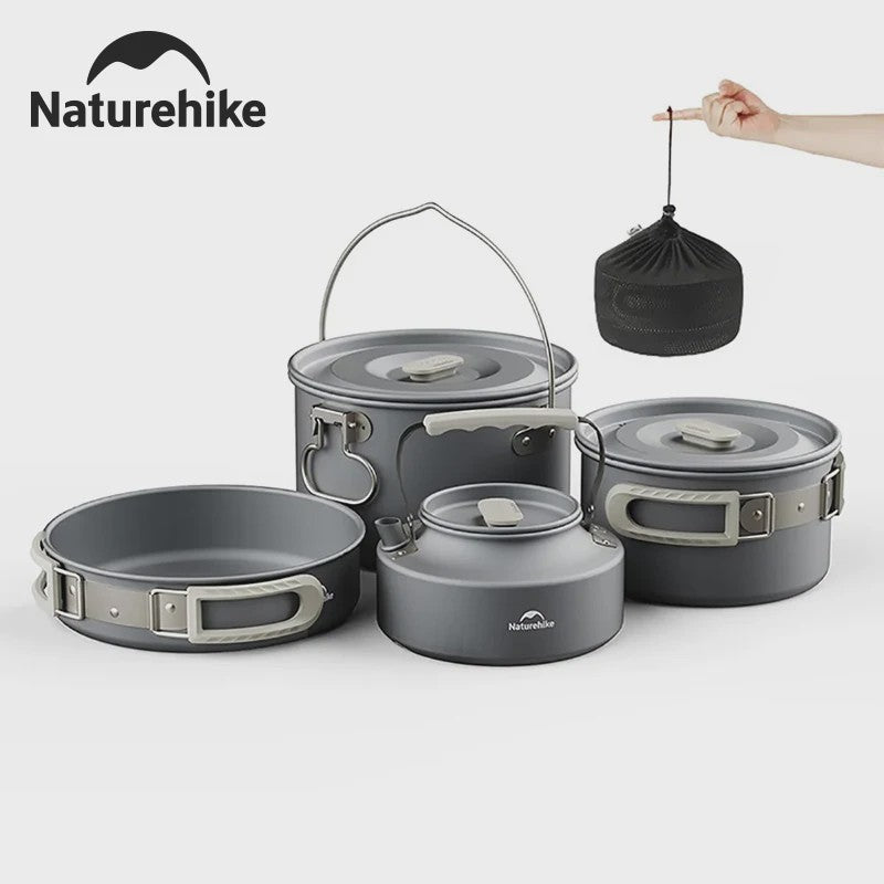Naturehike Ultralichte Aluminium Camping Kookset - Complete Outdoor Keukenuitrusting