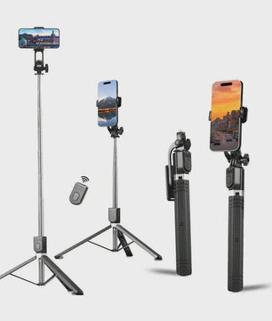 170cm Selfie Stick Statief met Draadloze Afstandsbediening - Draagbaar & Compatibel