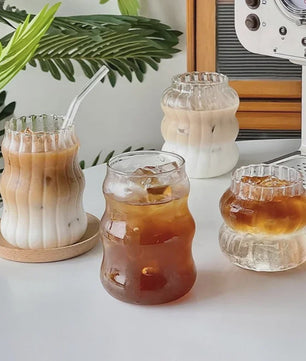 Creatieve Glazen Tumbler - Hittebestendig & Transparant voor Koffie, Sap, Cocktails