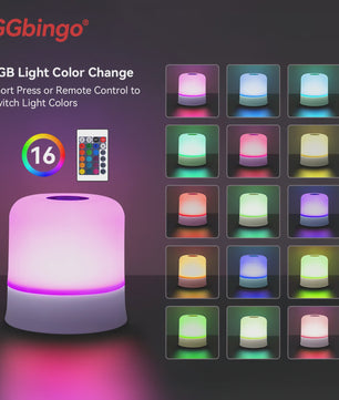 RGB Sfeerverlichting Tafellamp - Oplaadbaar met Afstandsbediening & Touch Bediening