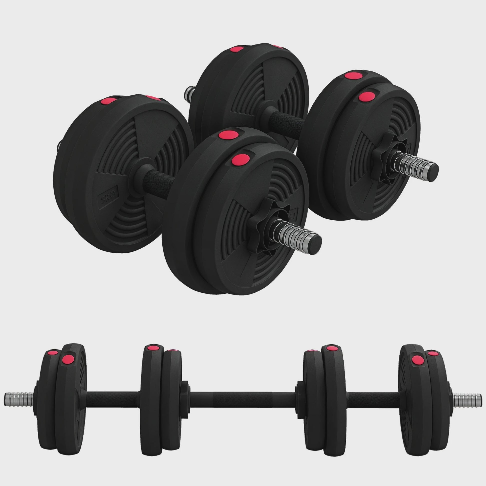 Verstelbare Dumbbells Set 15KG met Antislip Handvatten