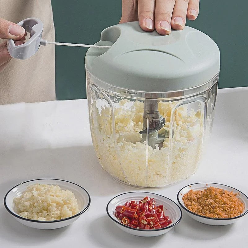 Handmatige Keuken Snijmachine - Knoflook, Ui, Vlees & Groenten Hakker (500/900ML)