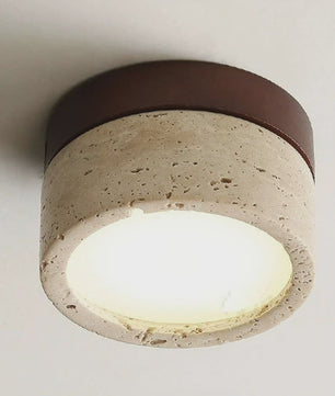 Wabi Sabi Plafondlamp Cream Stone - Sfeervolle Verlichting voor Woonkamer, Hal & Slaapkamer