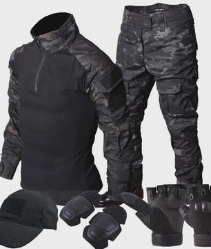 Tactisch Camouflage Uniform Set: Combat Shirt & Broek voor Outdoor, Airsoft, Jacht & Training
