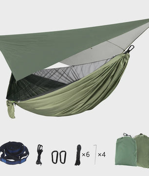 Draagbare Kampeerhangmat met Muggennet en Waterdichte Tarp
