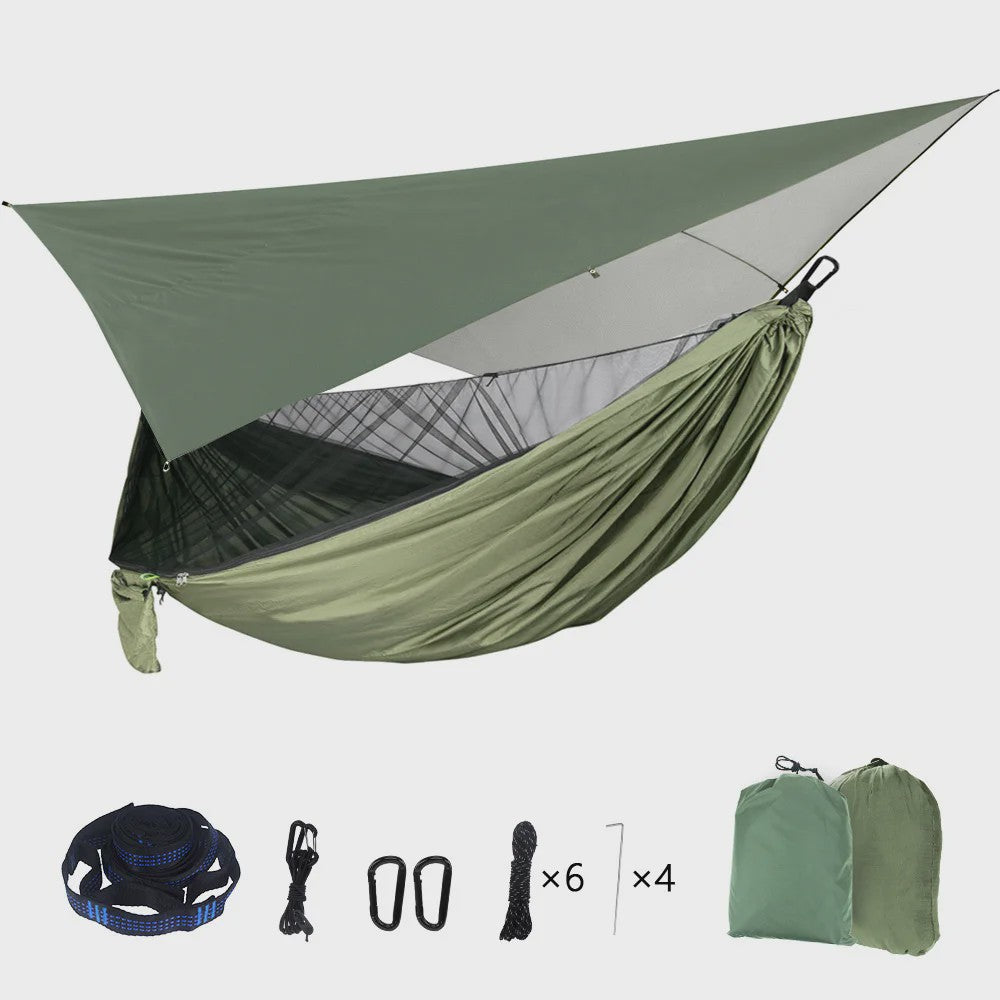 Draagbare Kampeerhangmat met Muggennet en Waterdichte Tarp