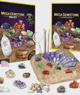 STEM Mega Edelsteen Uitgraaf Kit: Ontdek Echte Kristallen en Mineralen