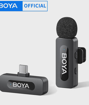 Draadloze Lavalier Microfoon BOYA BY-V voor iPhone, iPad & Android - Live Opnames & Interviews