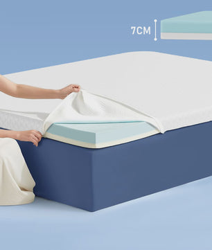 7CM Gel Matras Topper H2 - 80x200cm - Comfort & Drukverlaging