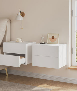 Zwevende Nachtkastje met Lade - Wandmontage - Modern Design (2 Stuks)