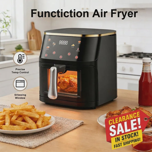 12L Digitale Airfryer XL met Zichtvenster - Gezond Frituren voor het Hele Gezin