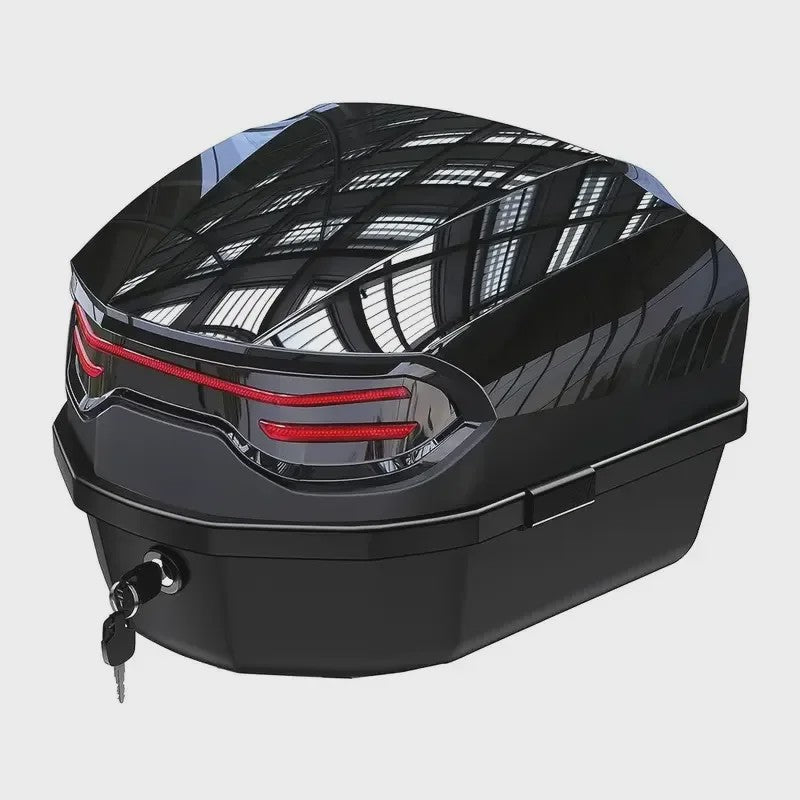 35L Motor Topkoffer - Robuuste ABS Motorbagage met Sluiting & Helmopslag