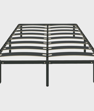 HOMCOM Bedframe 140x190 cm Zwart - Robuust, Ruimtebesparend & Makkelijk Montage