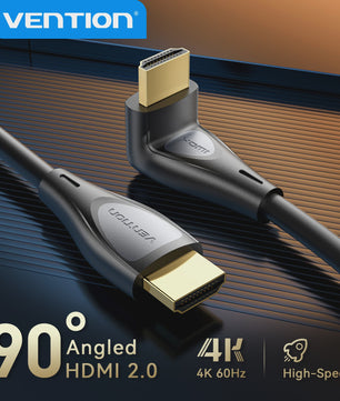 Vention 90° Hoek HDMI 2.0 Kabel - 4K@60Hz Ultra HD High-Speed voor TV, Monitor, Laptop, PS5, Xbox