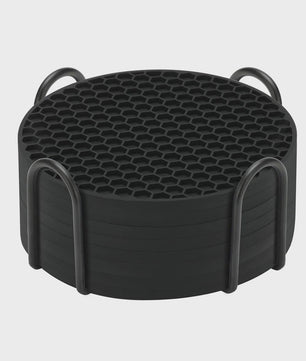 Siliconen Onderzetters Set met Houder - Anti-slip & Hittebestendig