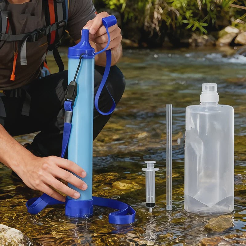 Persoonlijk Waterfilter Rietje - Outdoor Waterzuiveraar voor Kamperen, Wandelen en Noodsituaties