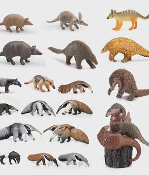 Realistische Dierenfiguren: Miereneter, Tapir, Schuifdiertje & Gordeldier - Educatief Speelgoed voor Kinderen