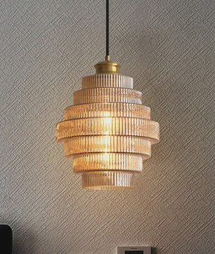 Nordic Retro Luxe Glazen Hanglamp - Sfeervolle Verlichting voor Bar, Slaapkamer & Eetkamer
