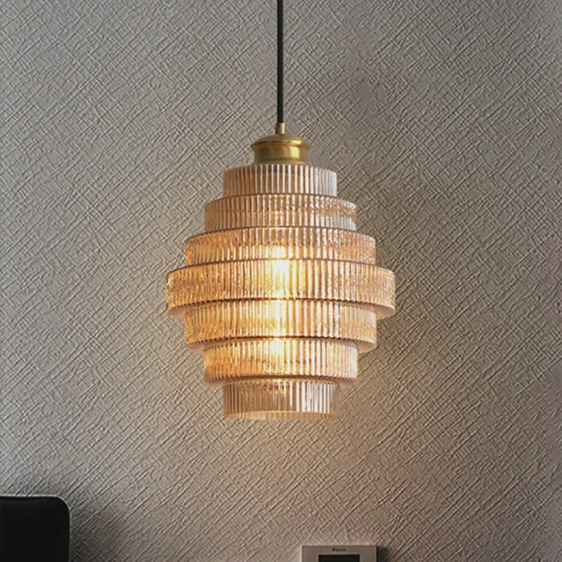 Nordic Retro Luxe Glazen Hanglamp - Sfeervolle Verlichting voor Bar, Slaapkamer & Eetkamer