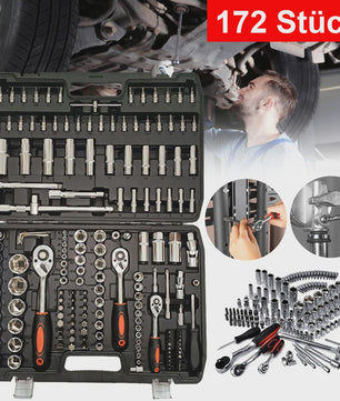 172-delige Ratel Socket Sleutel Set: Complete Gereedschapskist voor Auto, Motor & Fiets