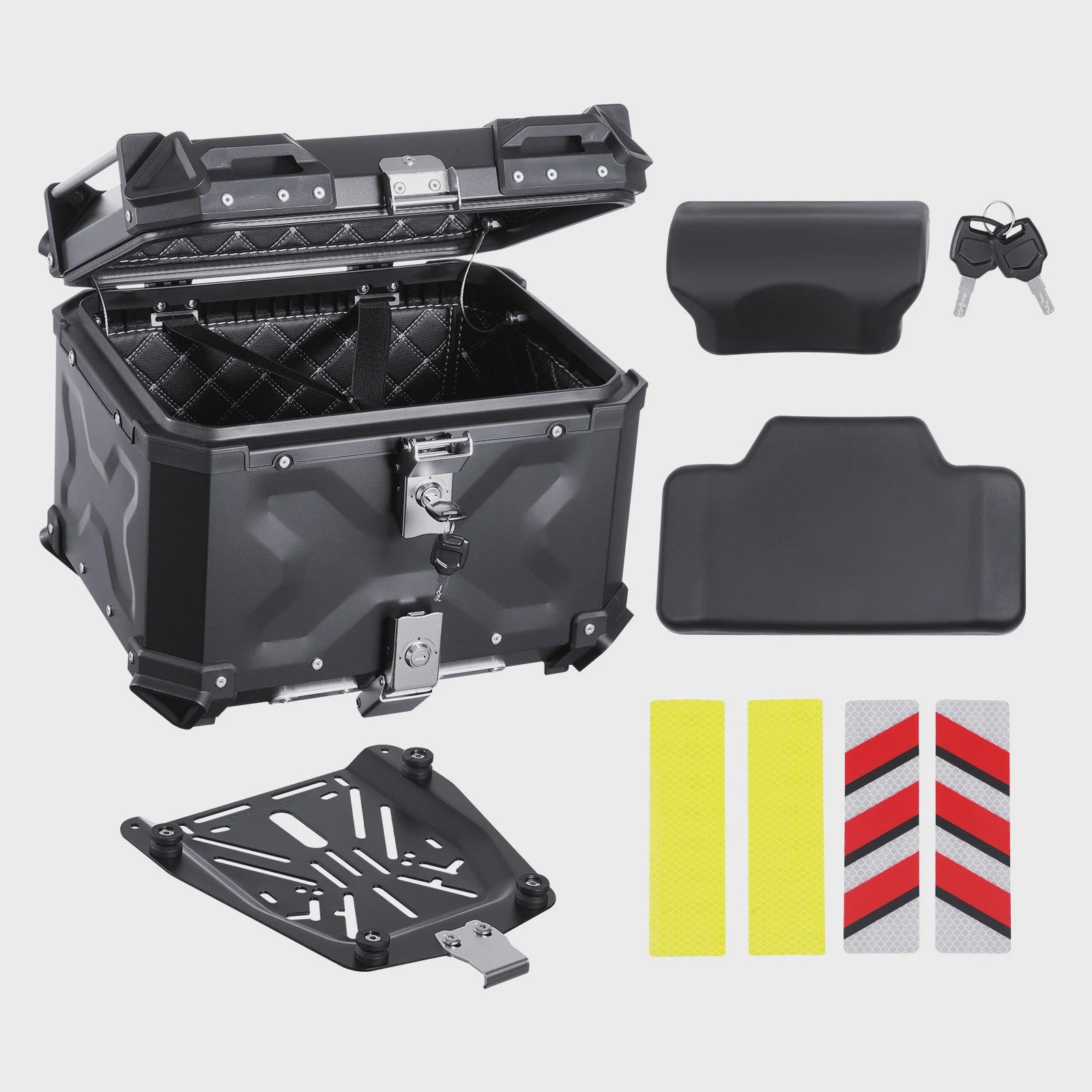 Universele Motor Topcase: Robuuste Aluminium Motorfiets Bagagebox met Waterdichte Voering