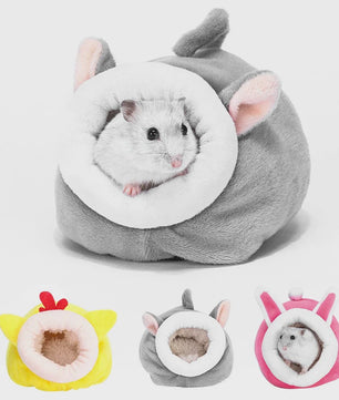 Warm Hamsterhuisje & Cavia Nestje - Zacht Pluche Bedje voor Kleine Huisdieren
